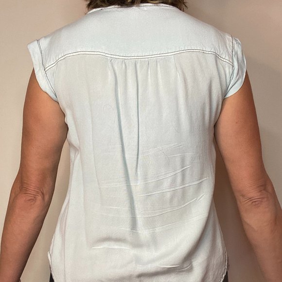 Soft Light Blue Jean Shirt - Picture 3 of 4